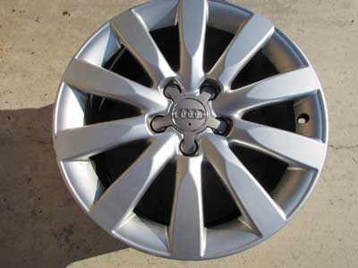 Audi OEM A4 B8 17 Inch 10 Spoke Alloy Rim Wheel Silver 8Jx17H2 ET47 8K0601025C 2009 2010 2011 2012 S44
